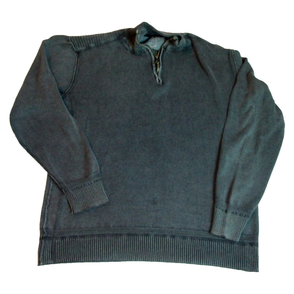 Bke Sweater Men's Size XL Gray Athletic-Fit Knit Quarter Zip‎ Long Sleeve